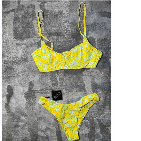 ZAFUL | SMALL | FLORAL V-WIRE HIGH CUT BIKINI - Picture 4 of 4